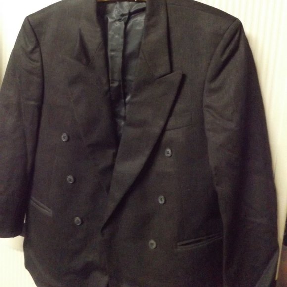 MEN'S 2PC. GRY SUITE 39S, DARK GRAY, JACKET AND PANTS - Picture 3 of 6